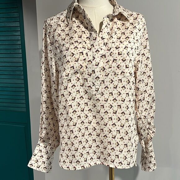 Reiss NWOT Pia Printed Geometric half button up - 2 ($228) - Picture 13 of 15